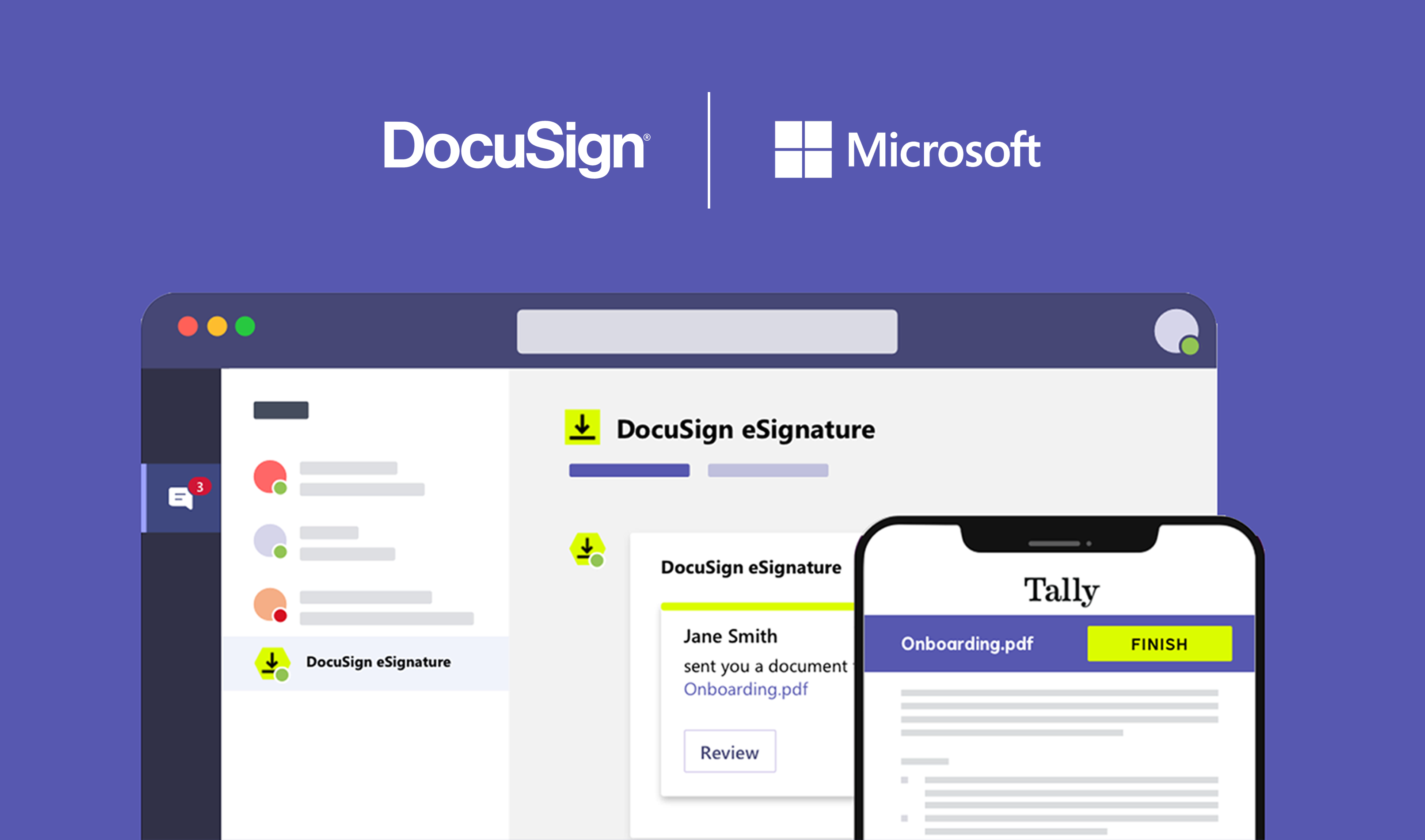 结合 DocuSign 与 Microsoft 应用程序，加速企业协作效率！